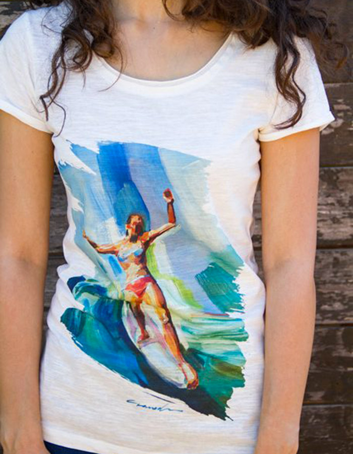 GANADU SURF ART T SHIRT DONNA VINTAGE
