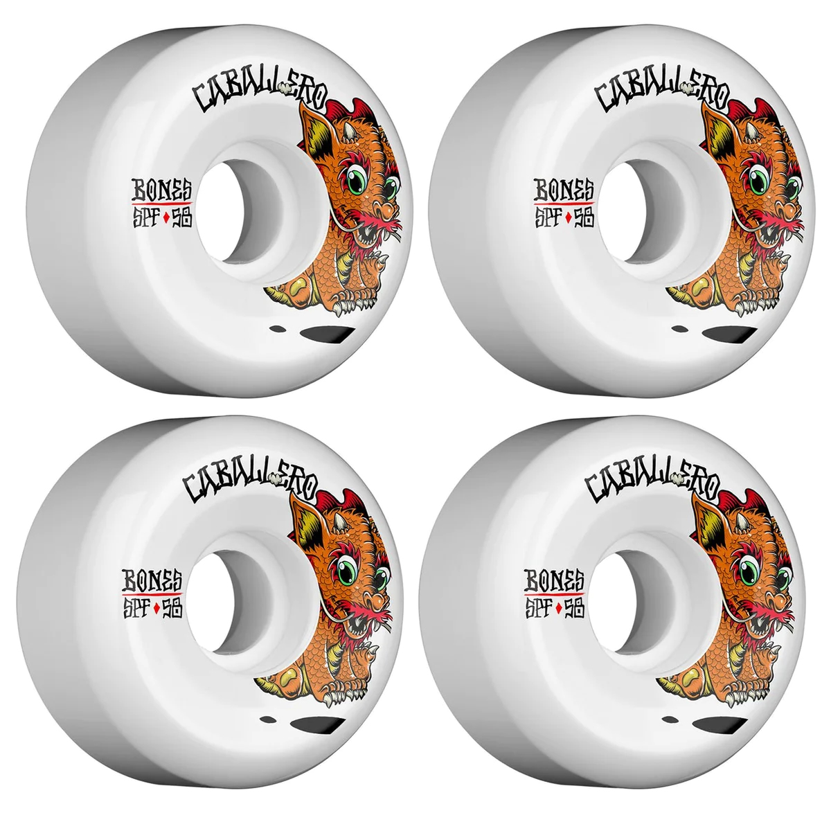 BONES WHEELS SPF Pro Steve Caballero Dragon Wheel 58mm 4pk