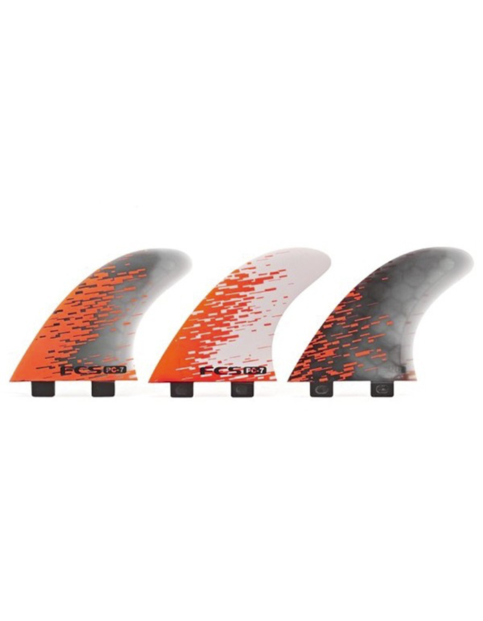 FCS PINNE PC ORANGE SMOKE TRI FIN SET L