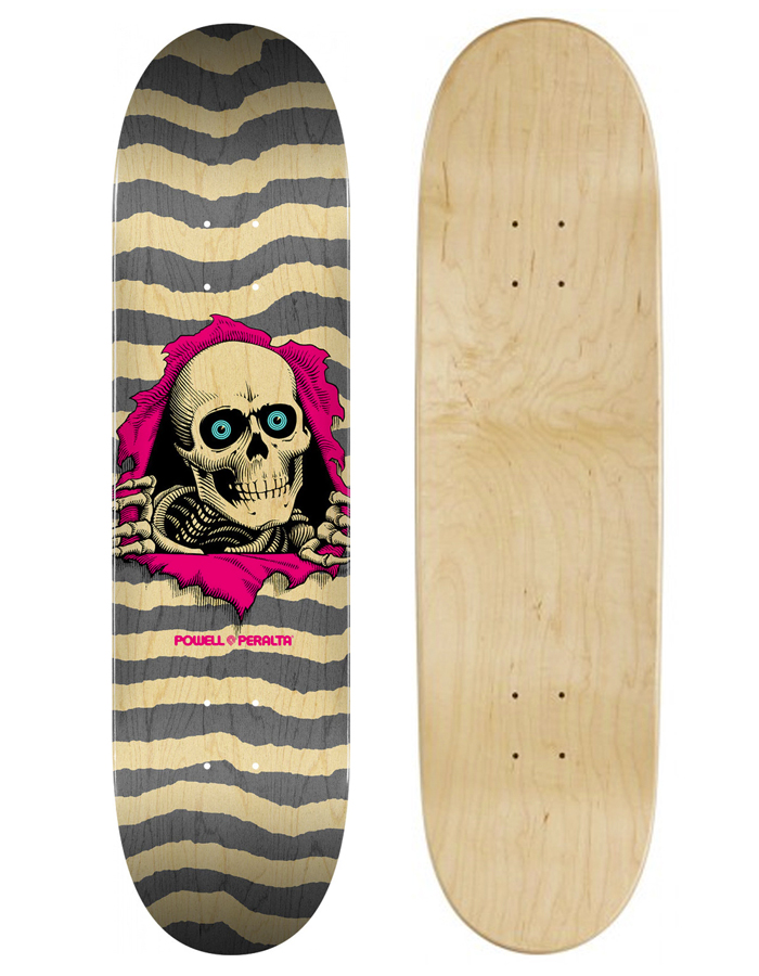 POWELL PERALTA 8.375 x 28.20 SIDEWALK SURFER NATURAL CHECKER RIPPER BIRCH