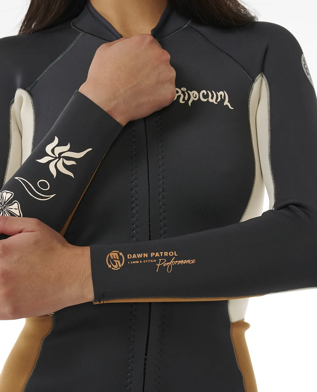 RIP CURL WOMEN DAWN PATROL LONG SLEEVE JACKET BROWN