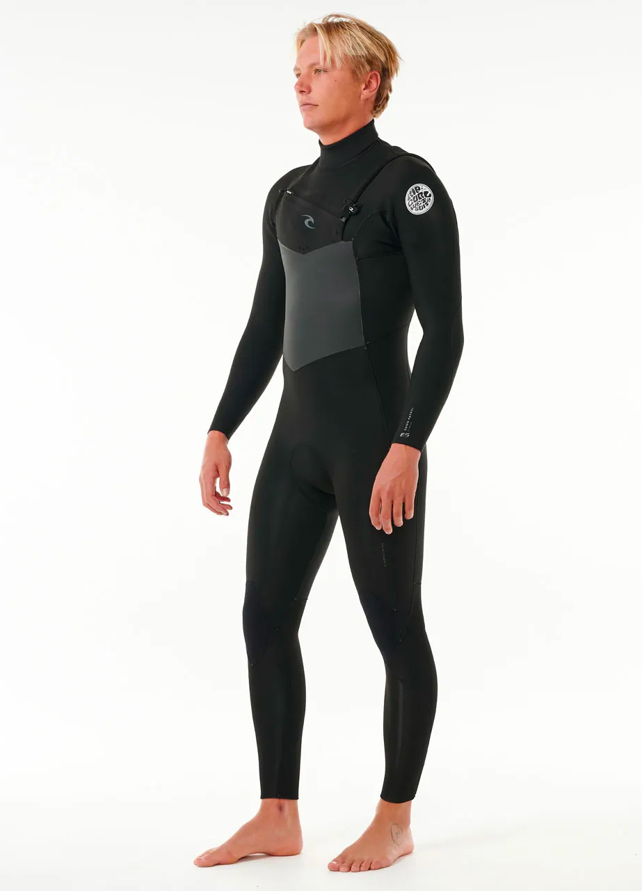 RIP CURL DAWN PATROL 5 3 CHEST ZIP WETSUIT BLACK