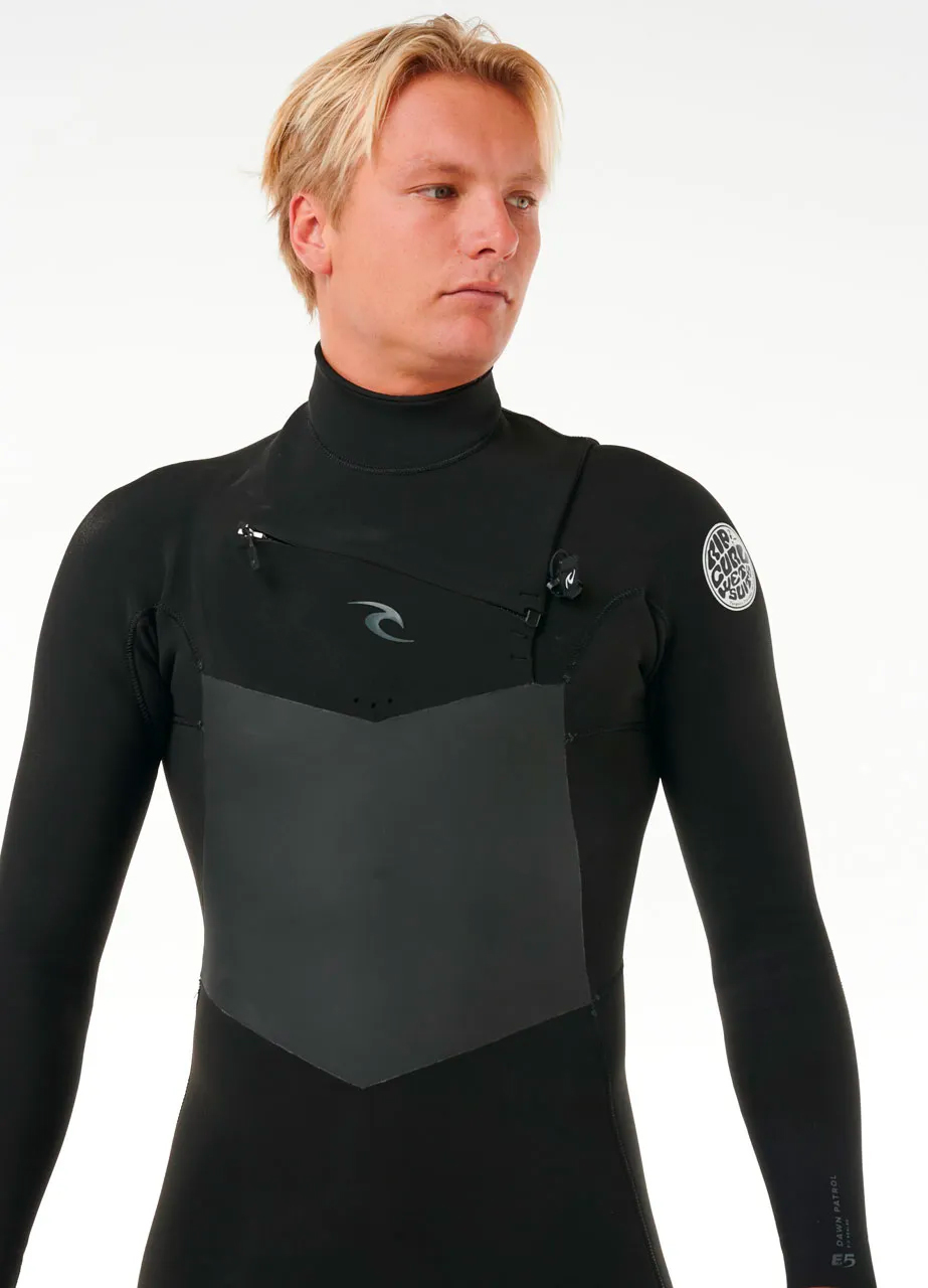 RIP CURL DAWN PATROL 5 3 CHEST ZIP WETSUIT BLACK
