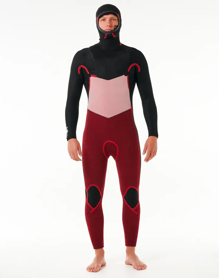 RUSSELL×JOHN'S SURF スタジャン 赤黒 Rip Curl Dawn Patrol 6/4 Chest Zip Hood Wetsuit - Surf Shop online