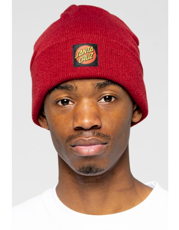 SANTA CRUZ CLASSIC LABEL DOT BEANIE KETCHUP