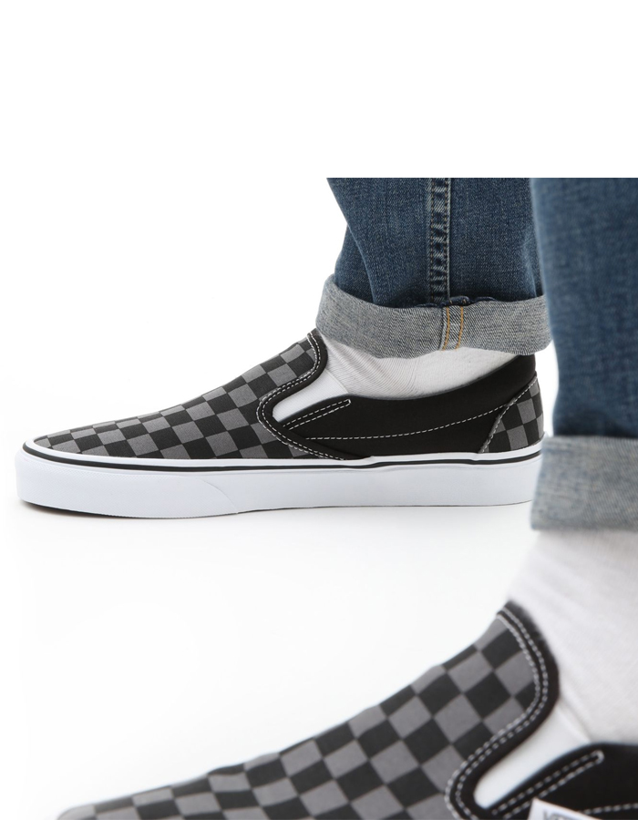 vans classic slip on black pewter