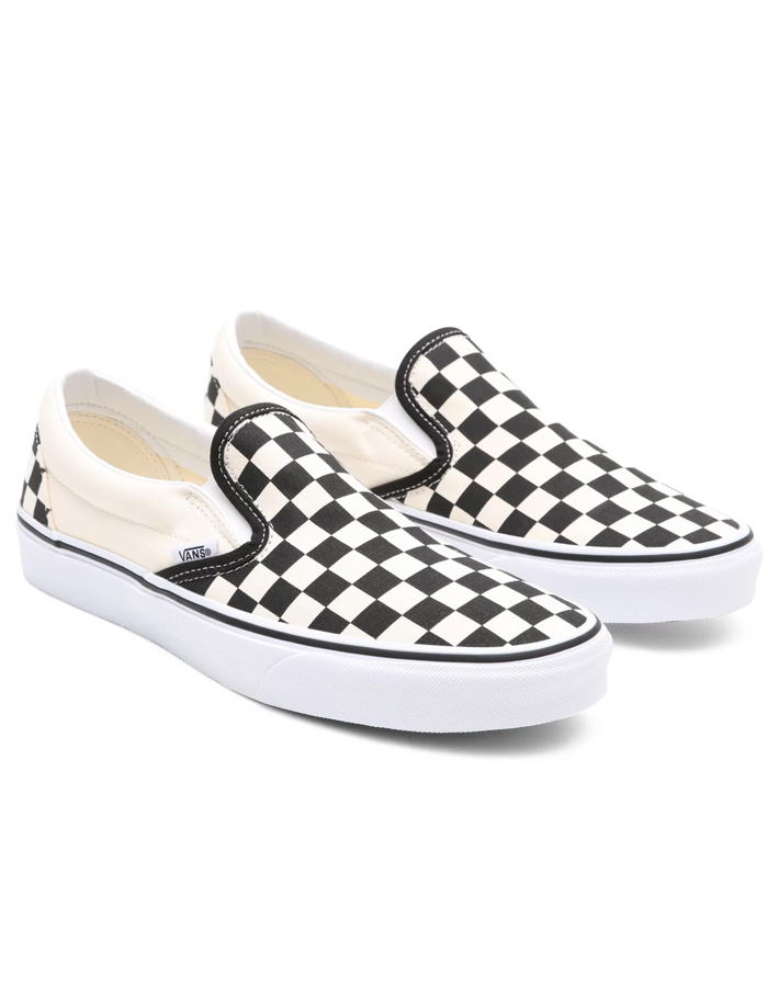 checkerboard vans womens slip on