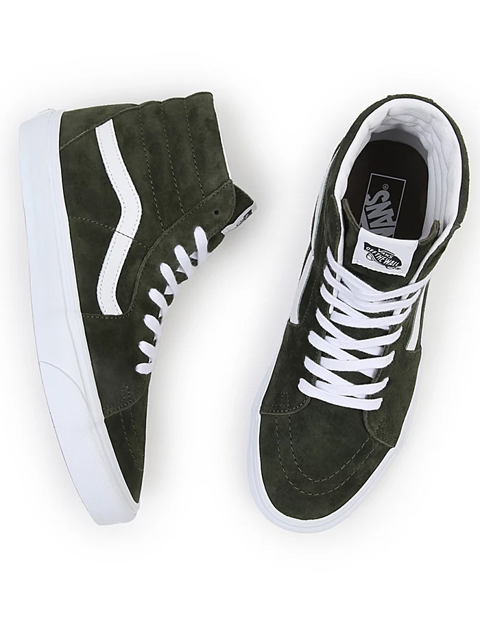 Vans SK8-Hi suede trainers in black white