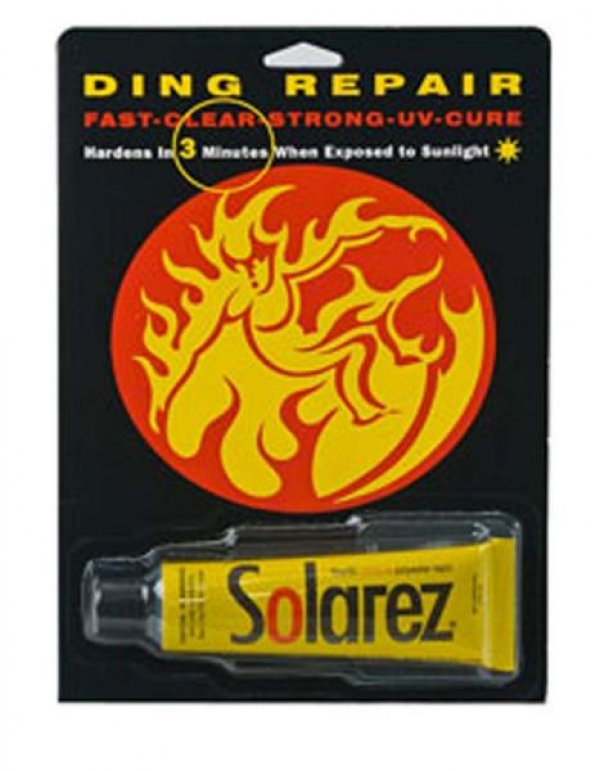 Solarez UV Cure Polyester Ding Repair Resin - Surfboard Repair Kit (1 oz) Zon uithardt 100% droog in minder dan 3 minuten! Inclusief 60/240 Grit Sand Pad. Gemaakt in de VS