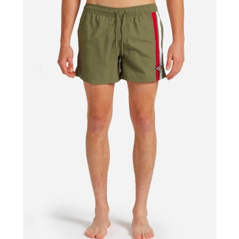 BEAR SURFBOARDS BOARDSHORTS MALIBU VOLLEY STRIPES DEEP LICHEN