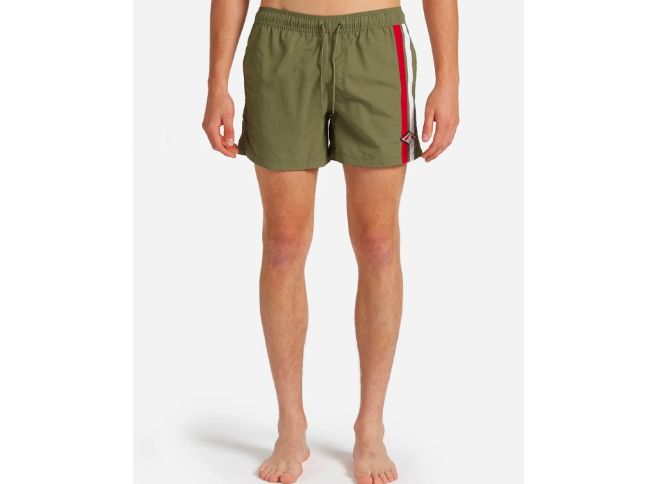 BEAR SURFBOARDS BOARDSHORTS MALIBU VOLLEY STRIPES DEEP LICHEN