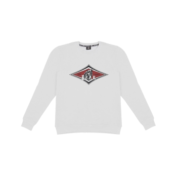 BEAR SURFBOARDS FLEECE CREWNECK BIG LOGO OPTICAL WHITE