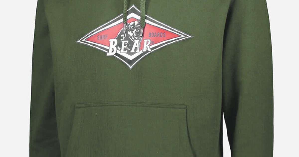 Bear Surfboards Fleece Hooded Beetle Shop online RVCA