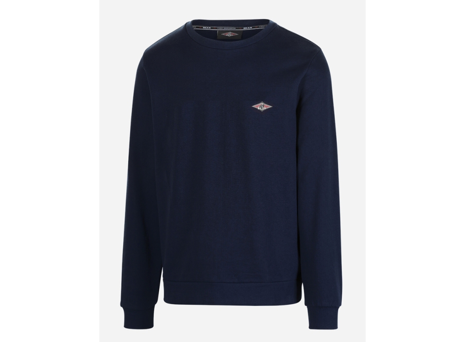BEAR SURFBOARDS SMALL LOGO FLEECE CREW NECK SKY CAPTAIN