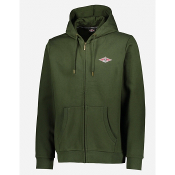 BEAR SURFBOARDS FLEECE ZIP HOODED KOMBU GREEN