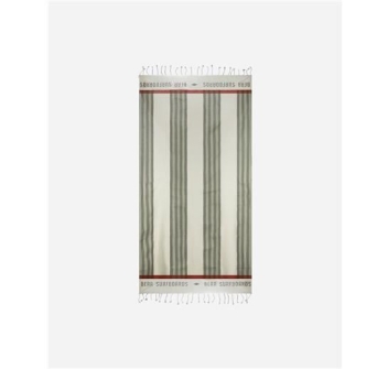 BEAR SURFBOARDS FOUTA  BEAR STRIPES BEACH TOWEL GREEN ASH