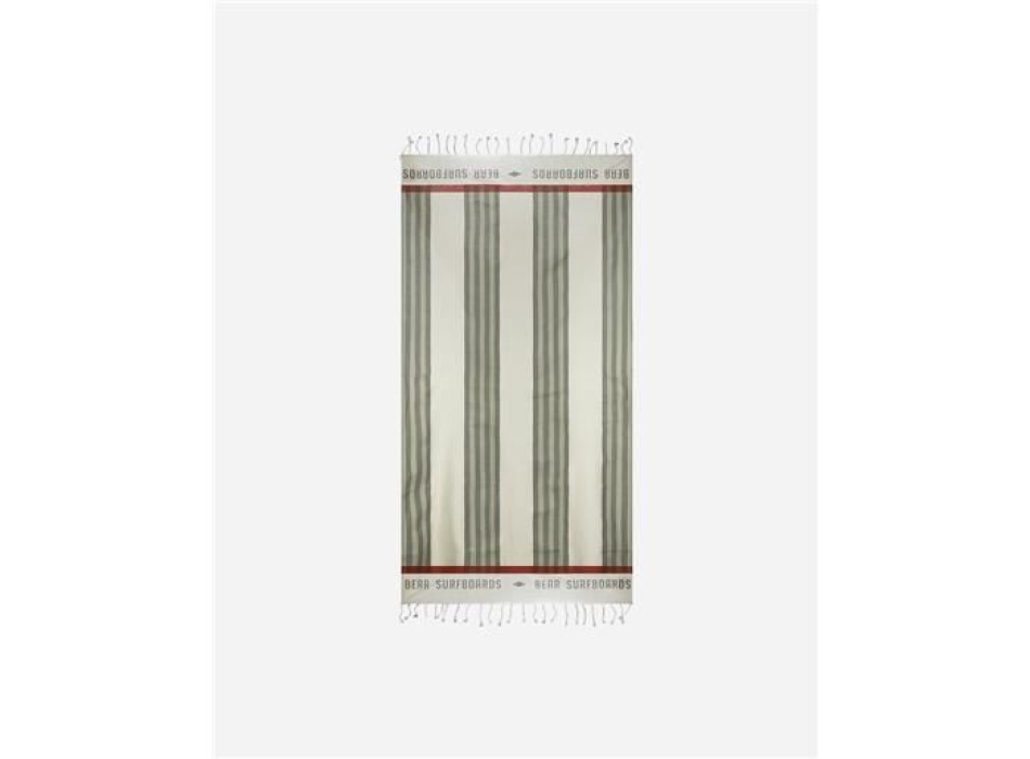BEAR SURFBOARDS FOUTA  BEAR STRIPES BEACH TOWEL GREEN ASH