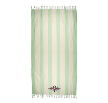 BEAR SURFBOARDS FOUTA  BEAR STRIPES BEACH TOWEL GREEN ASH
