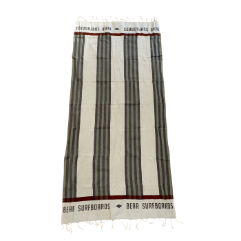 BEAR SURFBOARDS FOUTA  BEAR STRIPES BEACH TOWEL GREEN ASH