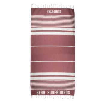 BEAR SURFBOARDS FOUTA BEACH TOWEL RED