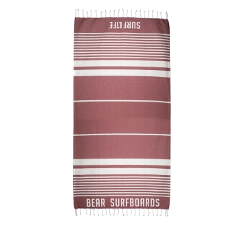 BEAR SURFBOARDS FOUTA BEACH TOWEL RED