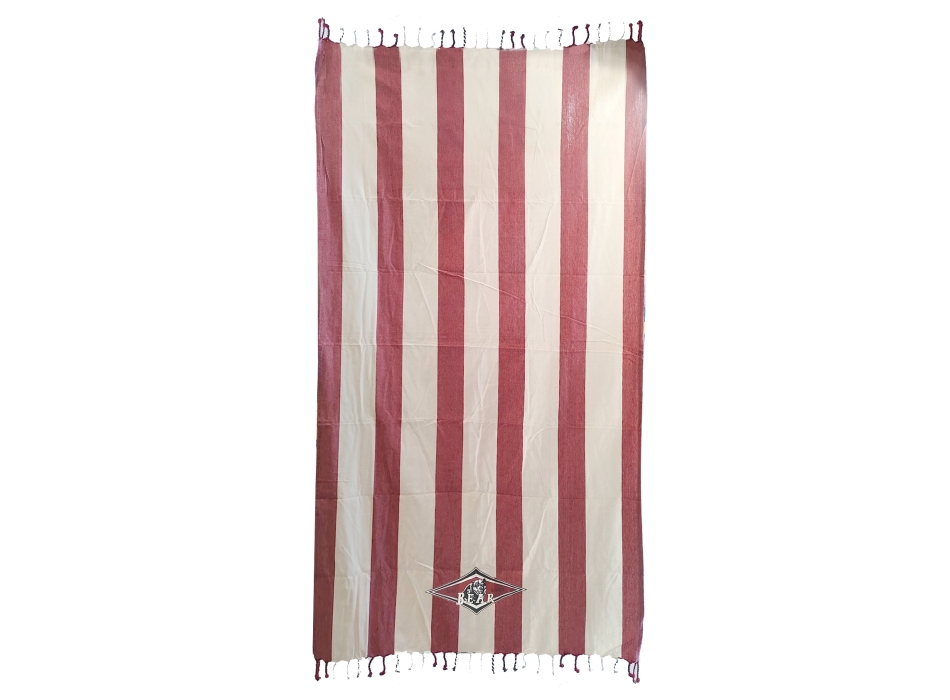 BEAR SURFBOARDS FOUTA BEACH TOWEL SCARLET SAGE