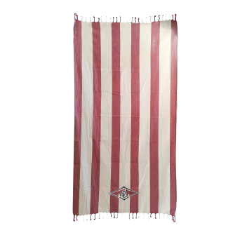 BEAR SURFBOARDS FOUTA BEACH TOWEL SCARLET SAGE