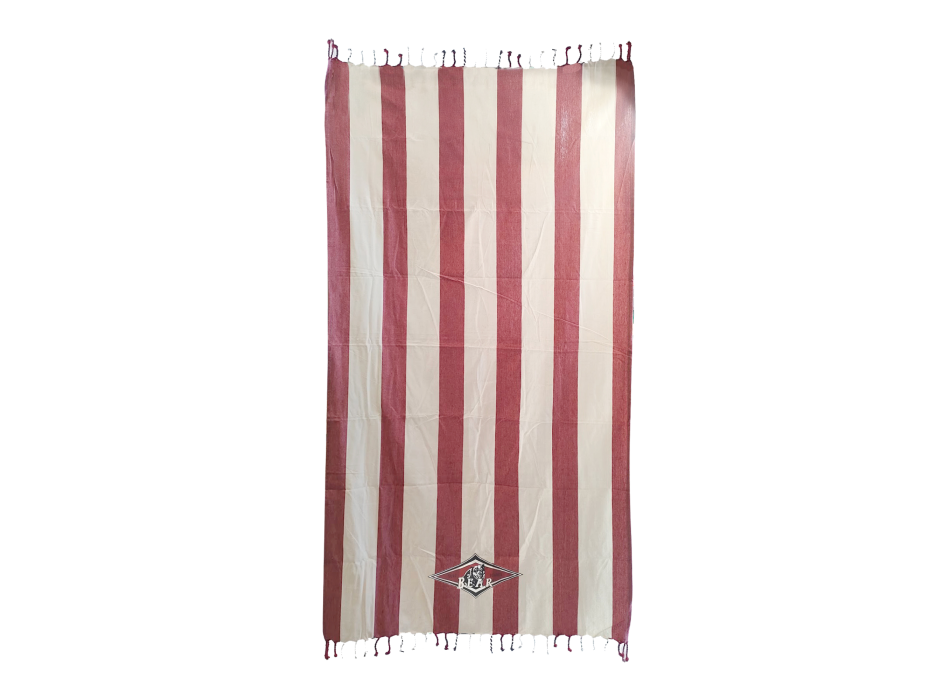 BEAR SURFBOARDS FOUTA BEACH TOWEL SCARLET SAGE