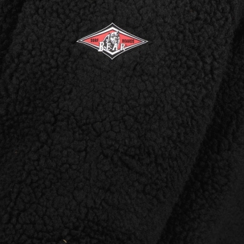 BEAR SURFBOARDS FURRY HOODIE FULL ZIP BLACK/BROWN