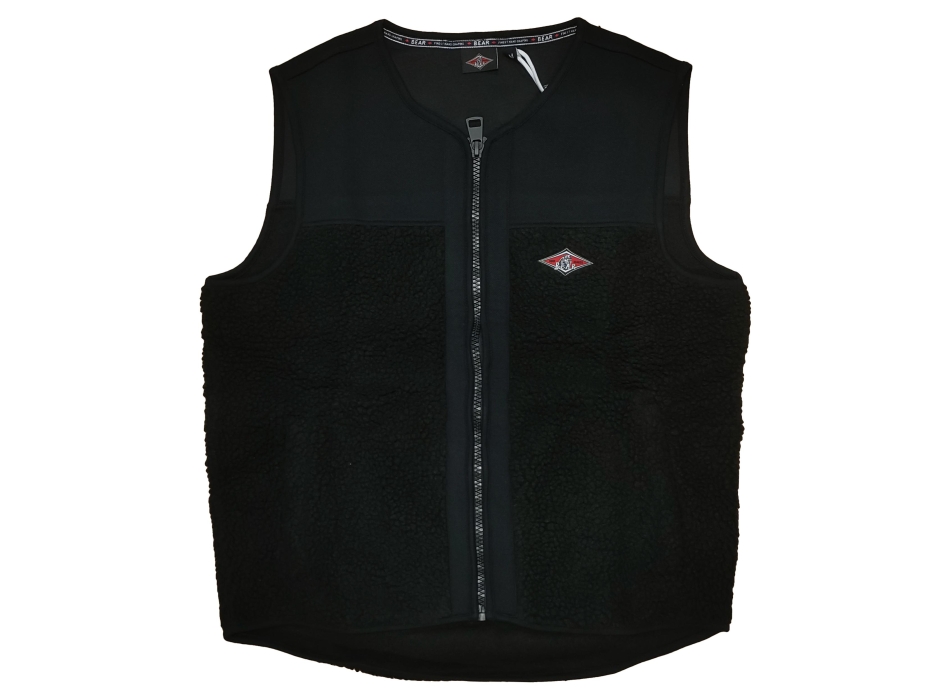 BEAR SURFBOARDS FURRY VEST ZIP BLACK