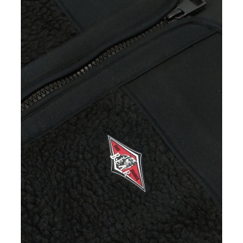 BEAR SURFBOARDS FURRY VEST ZIP BLACK