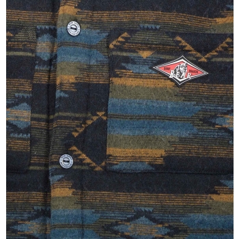 BEAR SURFBOARDS OVERSHIRT TOTEM ETHNIC PATTERN