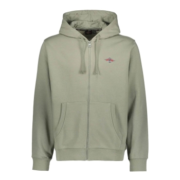 BEAR SURFBOARDS SMALL LOGO FLEECE ZIP HOODED SHADOW