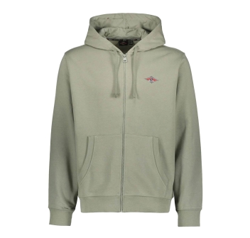 BEAR SURFBOARDS SMALL LOGO FLEECE ZIP HOODED SHADOW