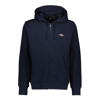 BEAR SURFBOARDS SMALL LOGO FLEECE ZIP HOODED SKY CAPTAIN