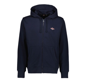 BEAR SURFBOARDS SMALL LOGO FLEECE ZIP HOODED SKY CAPTAIN