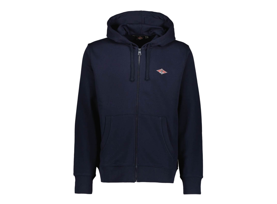 BEAR SURFBOARDS SMALL LOGO FLEECE ZIP HOODED SKY CAPTAIN