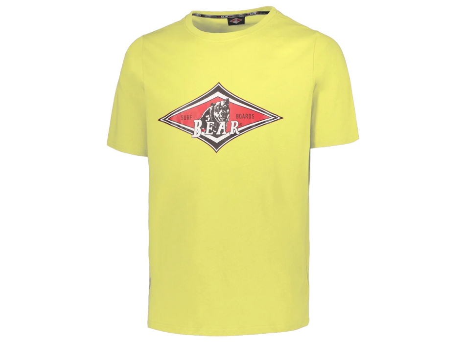 BEAR SURFBOARDS T-SHIRT DEEP LIME LIGHT