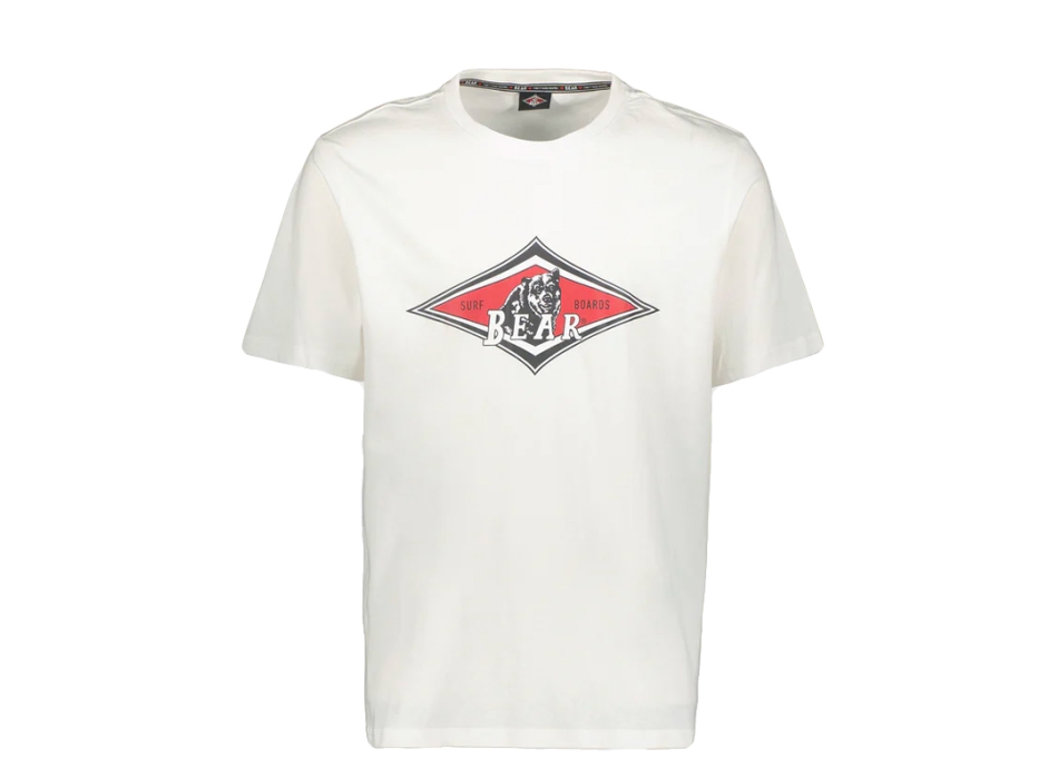 BEAR SURFBOARDS T-SHIRT BIG LOGO WHITE