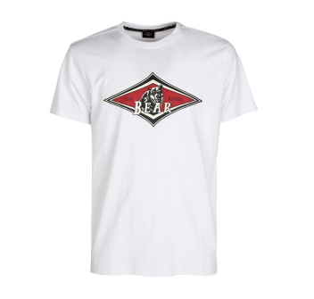 BEAR SURFBOARDS T-SHIRT LOGO WHITE