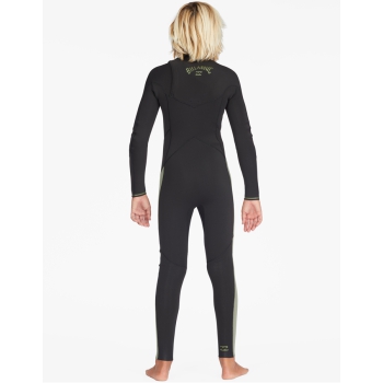 BILLABONG ABSOLUTE 4/3 MM CHEST ZIP BOYS 8-14 MILITARY