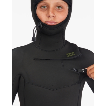 BILLABONG ABSOLUTE 5/4 HOODED CHEST ZIP WETSUIT BOY 8-14