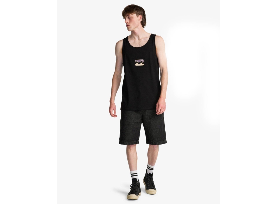 BILLABONG TANK ICON WAVE BLACK