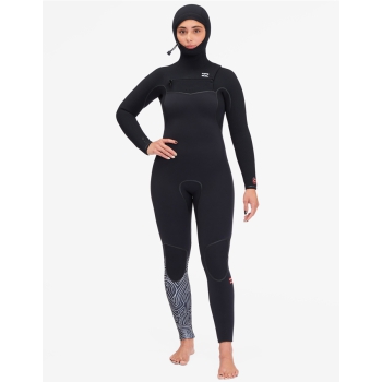 BILLABONG 5/4 FURNACE HOODED CHEST ZIP WETSUIT FOR WOMEN