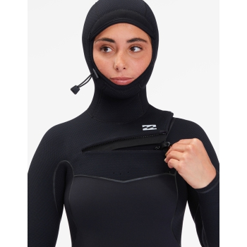 BILLABONG 5/4 FURNACE HOODED CHEST ZIP WETSUIT FOR WOMEN