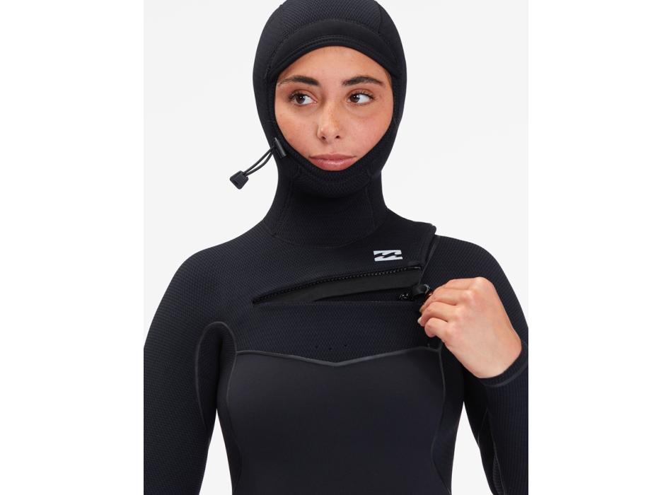 BILLABONG 5/4 FURNACE HOODED CHEST ZIP WETSUIT FOR WOMEN