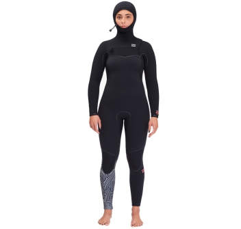 BILLABONG 5/4 FURNACE HOODED CHEST ZIP WETSUIT FOR WOMEN