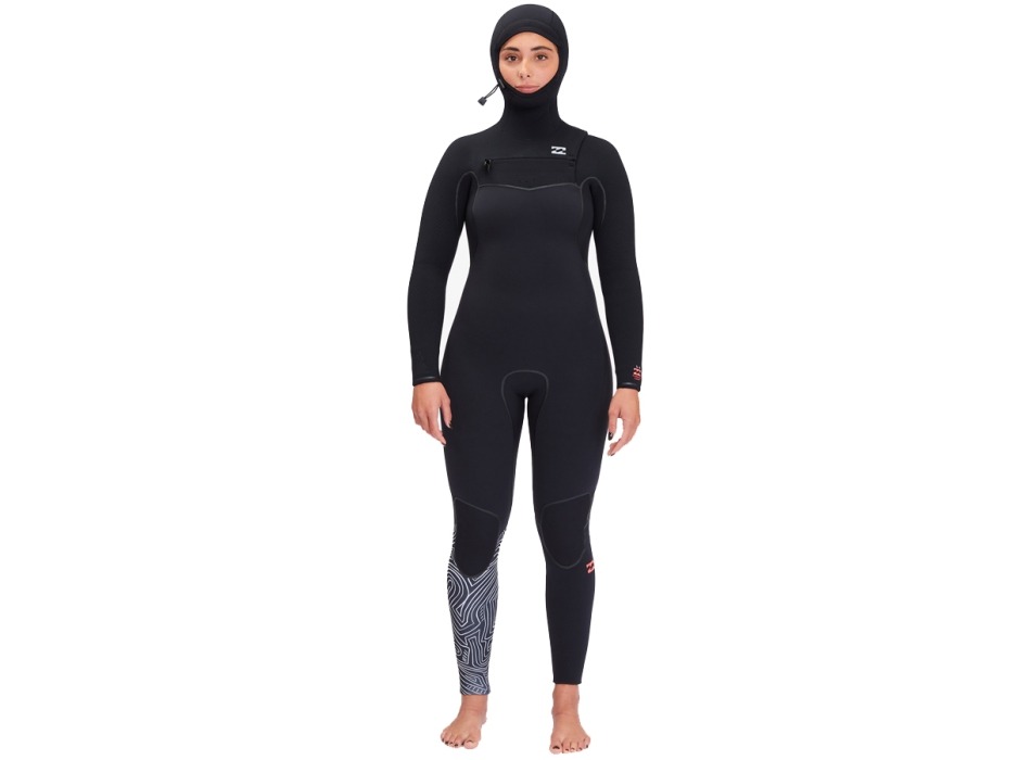 BILLABONG 5/4 FURNACE HOODED CHEST ZIP WETSUIT FOR WOMEN