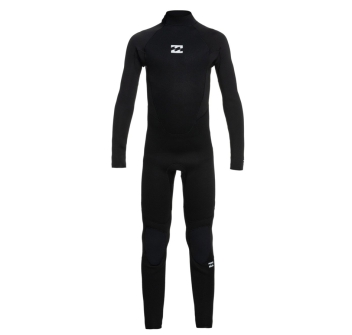 BILLABONG INTRUDER 3/2 MM BACK ZIP JUNIOR BLACK