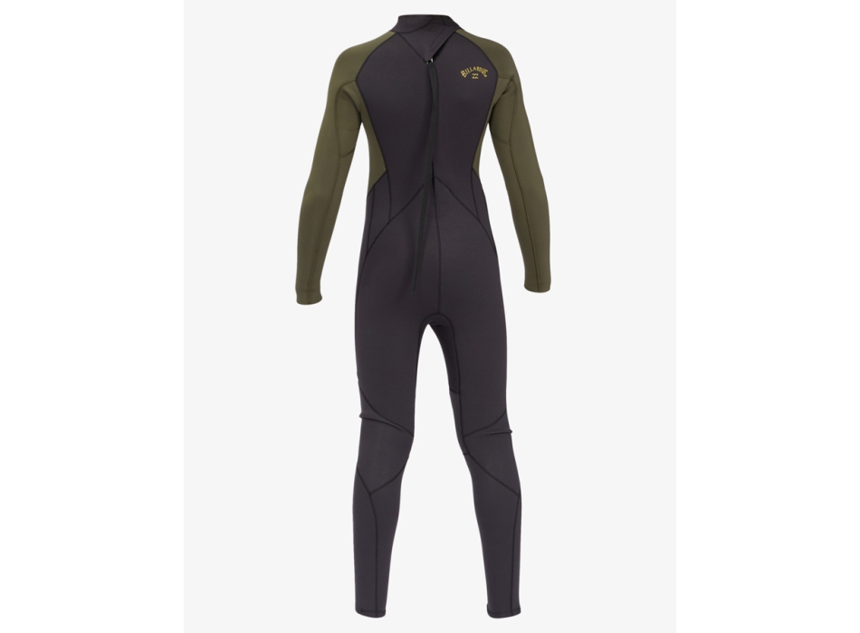 BILLABONG INTRUDER 5/4 MM BACK ZIP BOYS ANTIQUE BLACK